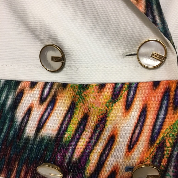 Escada Couture Multi Color Blazer Size 40 - Picture 8 of 16